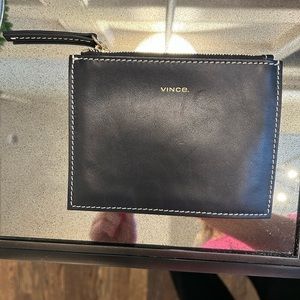 Vince leather and suede clutch new